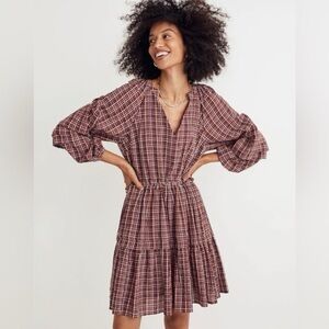 NWT Madewell | Oaklynn Yarn Dye Long Sleeve Dress